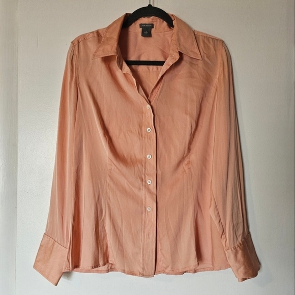 Ann Taylor Tops - Ann Taylor peach button-down long sleeve shirt Size 12
